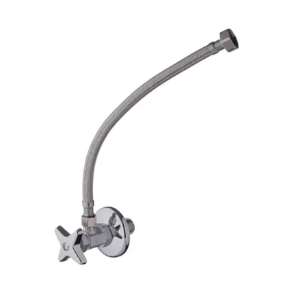 Conjunto llave angular metálica con manguera flexible 12" FV Comercial JH