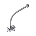 Conjunto llave angular metálica con manguera flexible 16" para inodoro FV Comercial JH