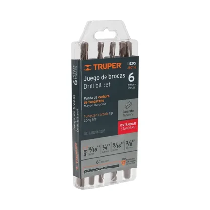 Juego de 6 brocas para concreto Truper Comercial JH